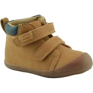 Buty dla chłopców - Buty za kostkę dla chłopca na rzep skórzana wkładka Befado169P047 Cozy Brązowe - miniaturka - grafika 1