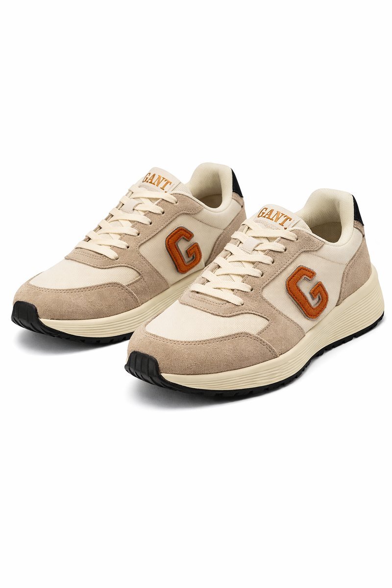 GANT SPORTOWE BEŻOWO JASNOBEŻOWE PÓŁBUTY Z APLIKACJĄ G 43 I3A