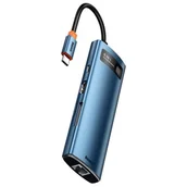 Huby USB - Baseus Adapter 8w1 Hub USB-C na 3x USB 3.0 + HDMI + USB-C PD 4K HD - miniaturka - grafika 1