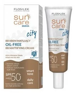 Flos-Lek Laboratorium, Sun Care Derma City Oil-Free, krem tonujący BB SPF50+, skóra tłusta i mieszana, 30 ml - Balsamy i kremy do opalania - miniaturka - grafika 1