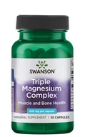 Suplementy naturalne - Swanson, triple magnesium complex, 30 kapsułek - miniaturka - grafika 1