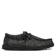 Mokasyny męskie - Mokasyny Hey Dude Wally Sport Knit 40536-060 Czarny - miniaturka - grafika 1