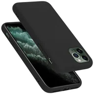 Etui i futerały do telefonów - Pokrowiec Do Apple iPhone 11 PRO MAX Etui w LIQUID CZARNY TPU Silikon Case Cover Obudowa Ochronny Cadorabo - miniaturka - grafika 1