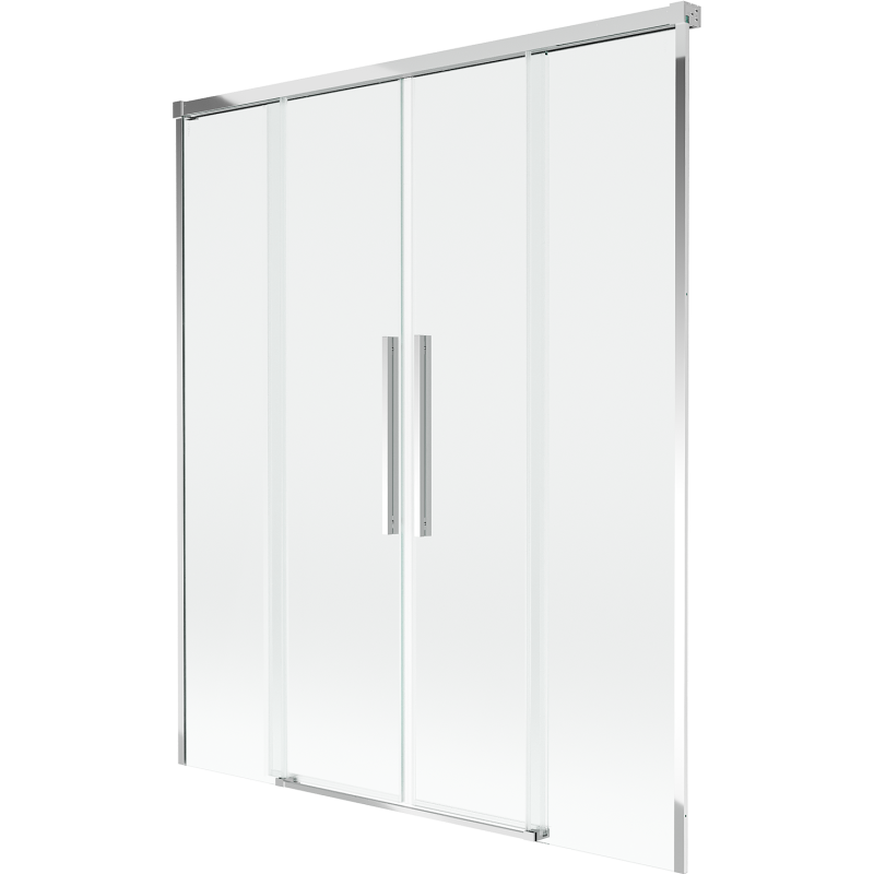 Mexen Rox parawan nawannowy 2-skrzydłowy rozsuwany 140 x 150 cm, transparent, chrom - 8C9-140-002-01-00