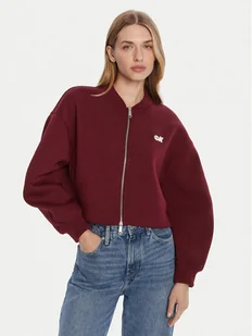 Calvin Klein Jeans Kurtka bomber LV047C524G Bordowy Oversize - Kurtki męskie - miniaturka - grafika 1