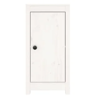 Lumarko Szafka, biała, 40x35x80 cm, lite drewno sosnowe - Szafki do salonu - miniaturka - grafika 6