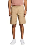Spodenki damskie - edc by Esprit Szorty z bawełny twill, beżowy, 30W - miniaturka - grafika 1