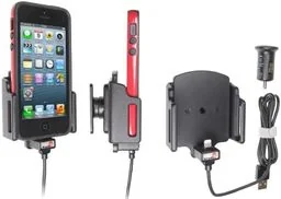 Uchwyt aktywny z kablem USB do Apple iPhone 12 Mini w futerale lub bez o wymiarach: 62-77 mm (szer.), 6-10 mm (grubość). - Uchwyty samochodowe do telefonów - miniaturka - grafika 1