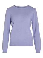 Swetry damskie - Vila Damski sweter Viril O-Neck L/S Knit Top Noos, Pale Iris, XS - miniaturka - grafika 1