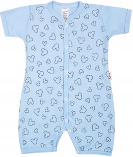 PAJAC KRÓTKI rękaw rampers MYSZKA BŁĘKIT 62 KLEKLE - Pajacyki dla niemowląt - miniaturka - grafika 1