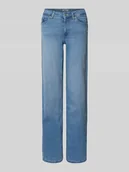 Spodnie damskie - Jeansy o kroju straight fit z mieszanki bawełny ekologicznej model ‘BLUSH’ - miniaturka - grafika 1