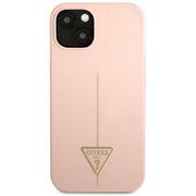 Etui i futerały do telefonów - Guess GUHCP13MSLTGP iPhone 13 6,1" różowy/pink hardcase Silicone Triangle GUE001925 - miniaturka - grafika 1