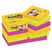 Gadżety  do biura - Karteczki post-it super sticky 47.6 x 47.6 mm mix kolorów - miniaturka - grafika 1