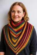 Apaszki i szaliki damskie - Duża ciepła kolorowa chusta Nie Mech z wełną merino - miniaturka - grafika 1