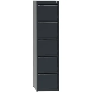 KOVONA Metalowa szafa kartotekowa A4, 5 szuflad, kolor antracyt G23050.2.V6.2.2 - Szafy biurowe - miniaturka - grafika 1