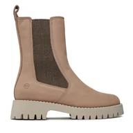 Botki damskie - Sztyblety Tamaris 1-26838-41 Brązowy - miniaturka - grafika 1