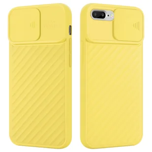 Pokrowiec Do Apple iPhone 7 PLUS / 7S PLUS / 8 PLUS Etui w Żółty Mat Ochrona kamery TPU Obudowa Case Cover Cadorabo - Etui i futerały do telefonów - miniaturka - grafika 1