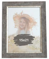 Ramki na zdjęcia - ﻿Ramka na zdjęcie formatu 15x21 efekt kamienia szary-brąz - miniaturka - grafika 1