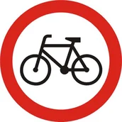 Wyposażenie miejsc publicznych - Znak drogowy zakazu B-9 Zakaz wjazdu rowerów - miniaturka - grafika 1