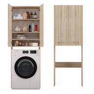 Szafki łazienkowe - SZAFKA ŁAZIENKOWA NAD PRALKĘ STOJĄCA SŁUPEK REGAŁ ŁAZIENKOWY PÓŁKI 64 CM - miniaturka - grafika 1