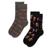 Skarpetki męskie - Zestaw 2 par wysokich skarpet męskich Lasocki 2MB-002-AW23 (2-pack) Kolorowy - miniaturka - grafika 1