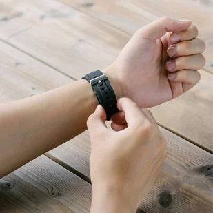 Ringke Rubber One silikonowa bransoleta opaska pasek do zegarka smartwatch Samsung Galaxy Watch 3 45 mm czarny (COM-B-22-10) - Akcesoria do smartwatchy - miniaturka - grafika 5