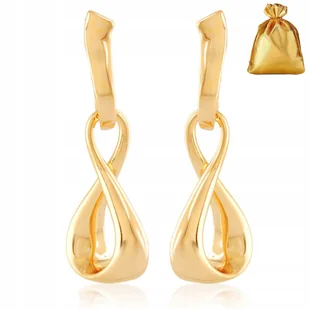 Złote Kolczyki Ze Stali Chirurgicznej 18K Prezent Na Urodziny Imieniny - Kolczyki - miniaturka - grafika 1