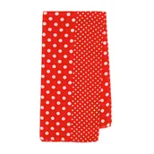 Apaszki i szaliki męskie - Damski szal w grochy i groszki czerwono - biały - miniaturka - grafika 1