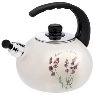 Czajnik emaliowany z gwizdkiem 2.2L, beżowy - Czajniki na gaz - miniaturka - grafika 1