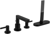 Baterie wannowe i prysznicowe - Hansgrohe 76444670 Finoris 4-otworowa bateria do montażu na brzegu wanny z sBox czarny matowy - miniaturka - grafika 1
