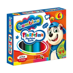 Bambino Plastelina 6 Kolorów Szkolna Przedszkolna Kolorowa - Szkolne artykuły papiernicze - miniaturka - grafika 1