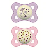 Smoczki uspokajające - MAM Smoczek Original Night 2-6 Dziewczynka 2 szt. - miniaturka - grafika 1