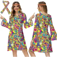 Stroje karnawałowe - Przebranie Sukienka Hipis - miniaturka - grafika 1