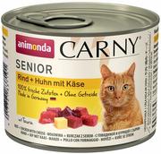 Mokra karma dla kotów - Animonda Carny Senior, 6 x 200 g - Wołowina, kurczak i ser - miniaturka - grafika 1