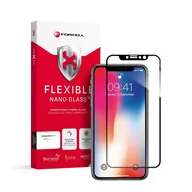 Szkła hartowane na telefon - Forcell Szkło hybrydowe Flexible 5d Full Glue Do Iphone X/Xs Czarny - miniaturka - grafika 1