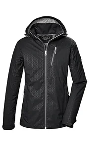 killtec KOS 121 WMN SFTSHLL JCKT GRPHIC kurtka damska typu softshell z odpinanym kapturem, czarna, 40, 42852-000 - Kurtki damskie - miniaturka - grafika 1