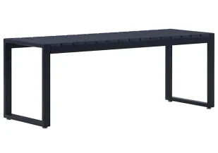 Czarna ławka ogrodowa 120,5 cm T7-D46 - Ławki ogrodowe - miniaturka - grafika 1