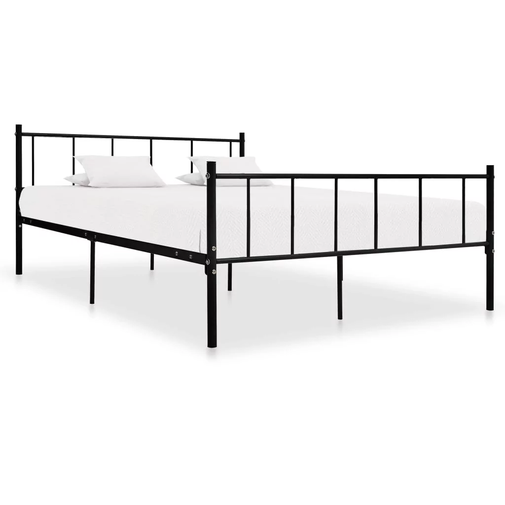 Vida Rama łóżka czarna metalowa 180 x 200 cm V-284641