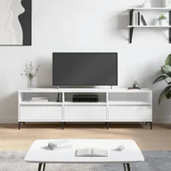 Szafki RTV - vidaXL Szafka pod TV, biała, 150x30x44,5 cm, materiał drewnopochodny - miniaturka - grafika 1
