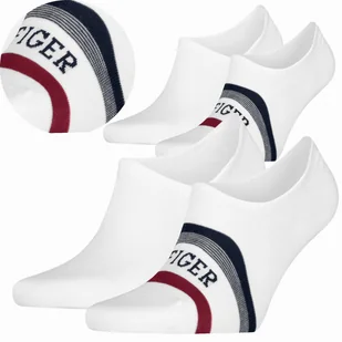 Tommy Hilfiger Skarpety Stopki 43-46 Biały - Skarpetki męskie - miniaturka - grafika 1