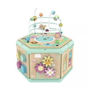 Tooky Toy: 7 w 1 pudełko edukacyjne, drewniane - Maty piankowe - miniaturka - grafika 1