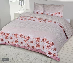 Matex Multitex Pościel flanelowa beżowo-różowa, 2x 70x80 cm, 160x200 cm - Pościel - miniaturka - grafika 1