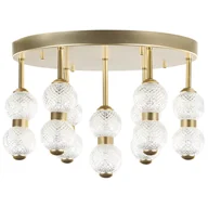 Lampy sufitowe - Lampa sufitowa LED metalowa złota YOWAKA - miniaturka - grafika 1