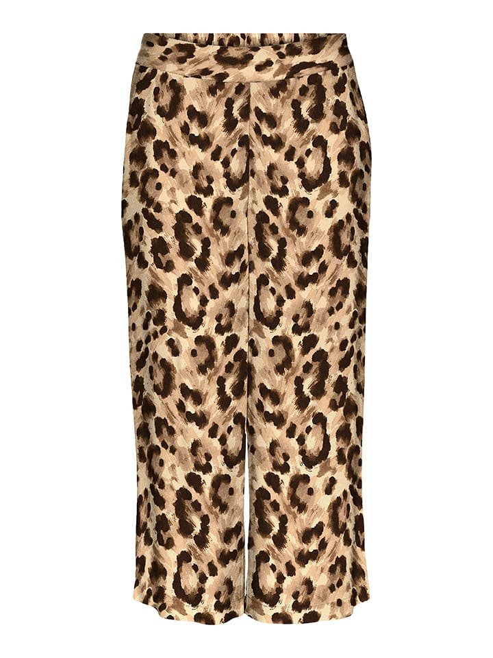 Vero Moda Spodnie w kolorze beżowo-brązowym