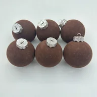 Inne - 6 szt. Eleganckie Aksamitne Ozdoby Choinkowe - Flokowane Świąteczne do Dekoracji Domu i Biura - miniaturka - grafika 1