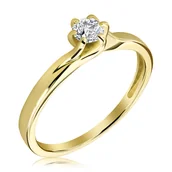 Pierścionki - Pierścionek zaręczynowy złoty z brylantem 0.26 ct - WB-15-40 - miniaturka - grafika 1