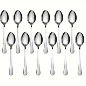 Inne - TEMU Zestaw 12 sztuk łyżek deserowych ze stali nierdzewnej - 5.39" Mini łyżki do lodów, kawy i herbaty - Eleganckie zastawy stołowe do domu, kuchni, - miniaturka - grafika 1