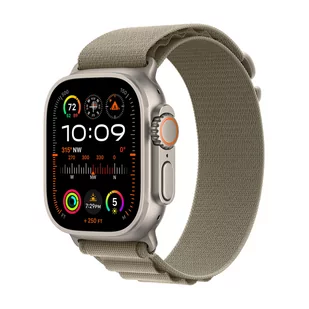 Apple Watch Ultra 2 GPS + Cellular 49mm Tytan Alpine M Oliwkowy - Smartwatch - miniaturka - grafika 2