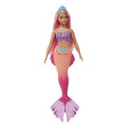 Lalki dla dziewczynek - Lalka Barbie Dreamtopia Syrenka Pomarańczowo-różowy ogon Mattel - miniaturka - grafika 1