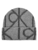 Czapki damskie - Calvin Klein Czapka Emblem Aop Brushed LV04D8071G Szary - miniaturka - grafika 1